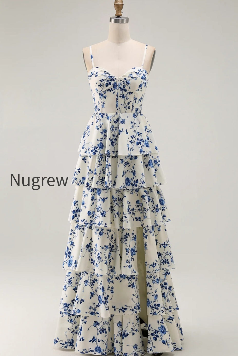 blue-flower-sweetheart-chiffon-tiered-long-prom-dress-with-slit