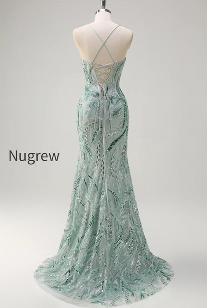 sparkly-sage-mermaid-sequined-beaded-spaghetti-straps-long-prom-dress