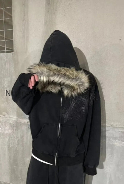 db-gothic-skeleton-zip-up-hoodie