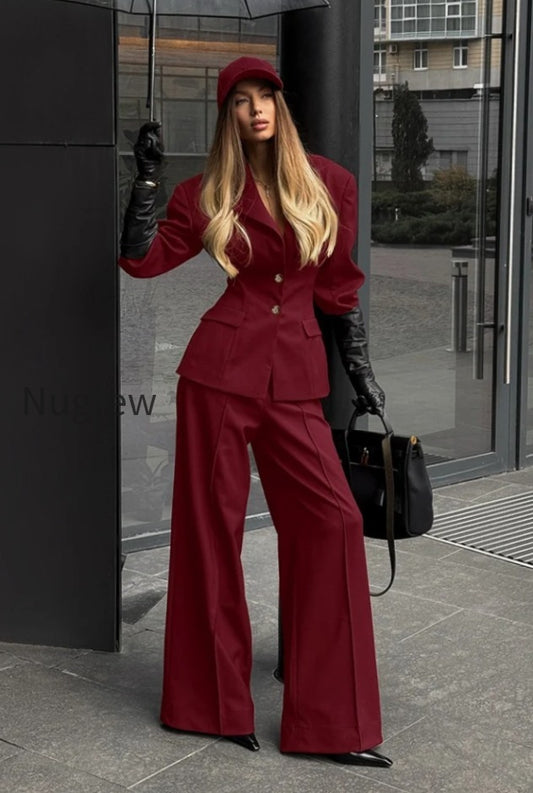 vintage-polished-lapel-tailored-button-two-piece-set
