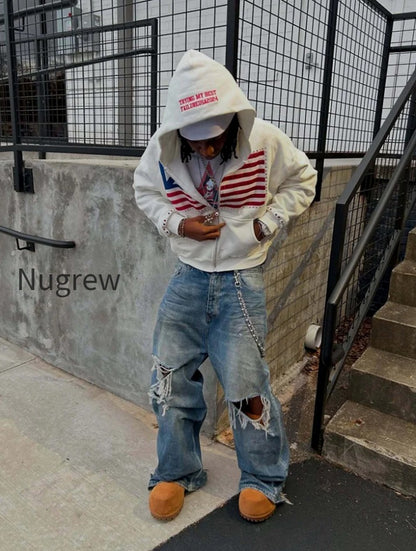 db-minimalist-flag-patchwork-hoodie