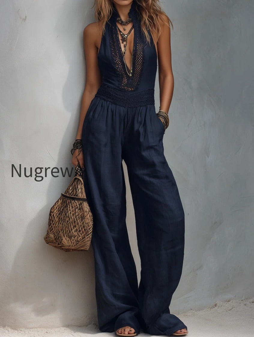 stand-collar-cutout-panel-tencel-wide-leg-jumpsuit