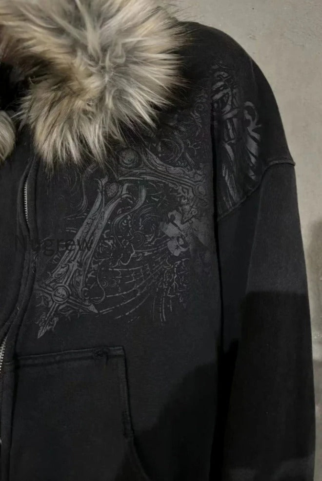 db-gothic-skeleton-zip-up-hoodie