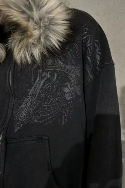 db-gothic-skeleton-zip-up-hoodie