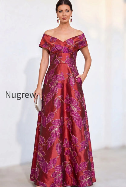 jacquard-golden-off-the-shoulder-long-mother-of-the-bride-dress-with-pockets