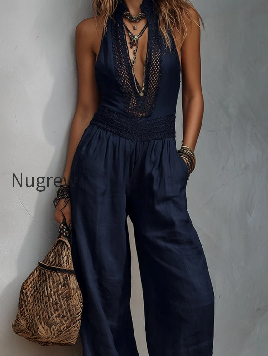 stand-collar-cutout-panel-tencel-wide-leg-jumpsuit