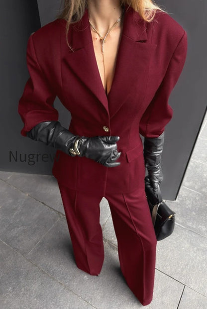 vintage-polished-lapel-tailored-button-two-piece-set