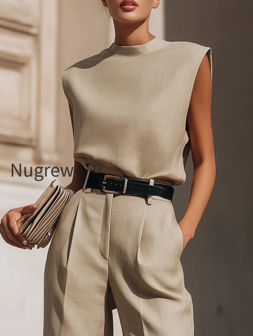 minimalist-structured-sleeveless-top-and-tailored-bermuda-shorts-set