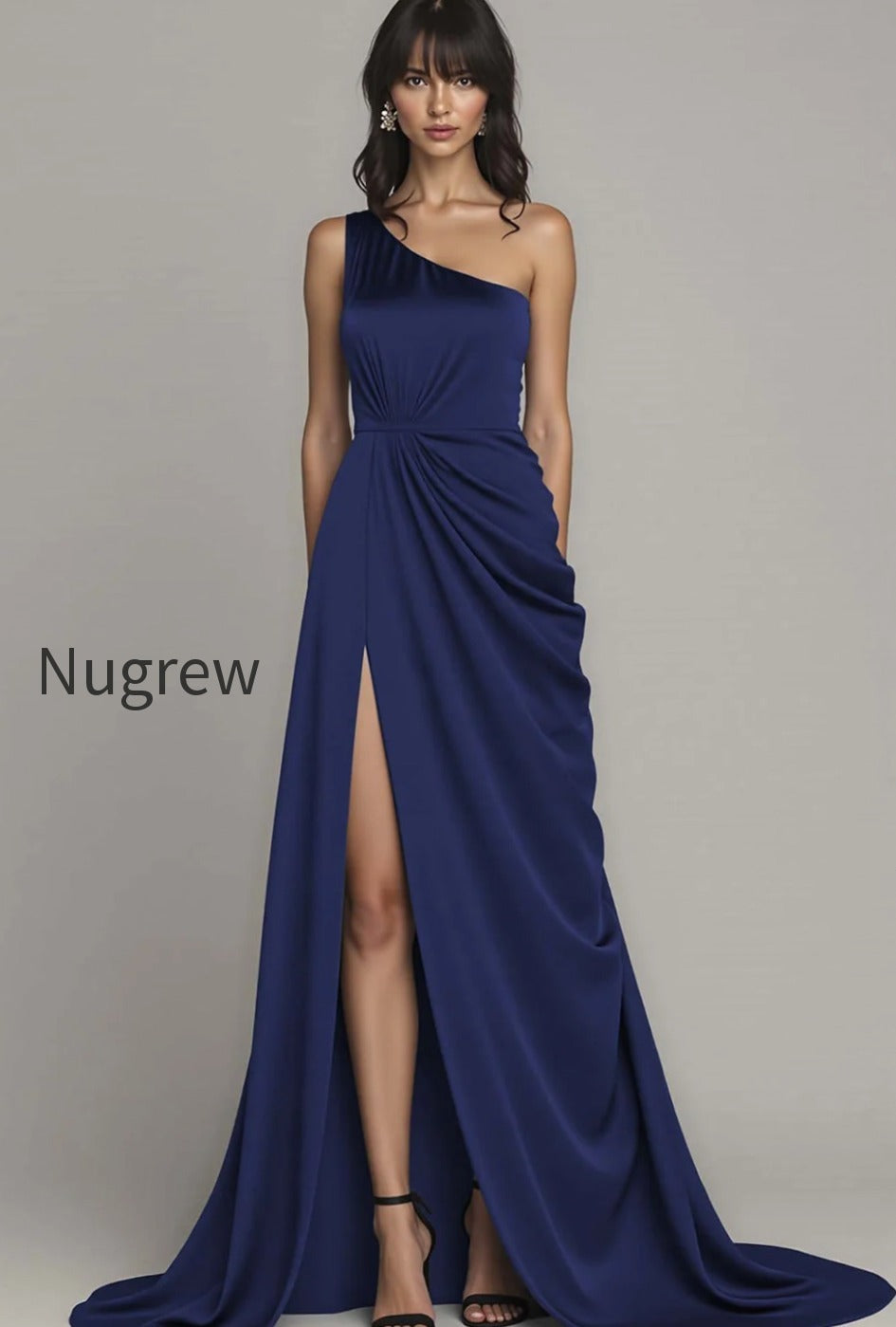 black-one-shoulder-a-line-long-satin-formal-dress-with-slit