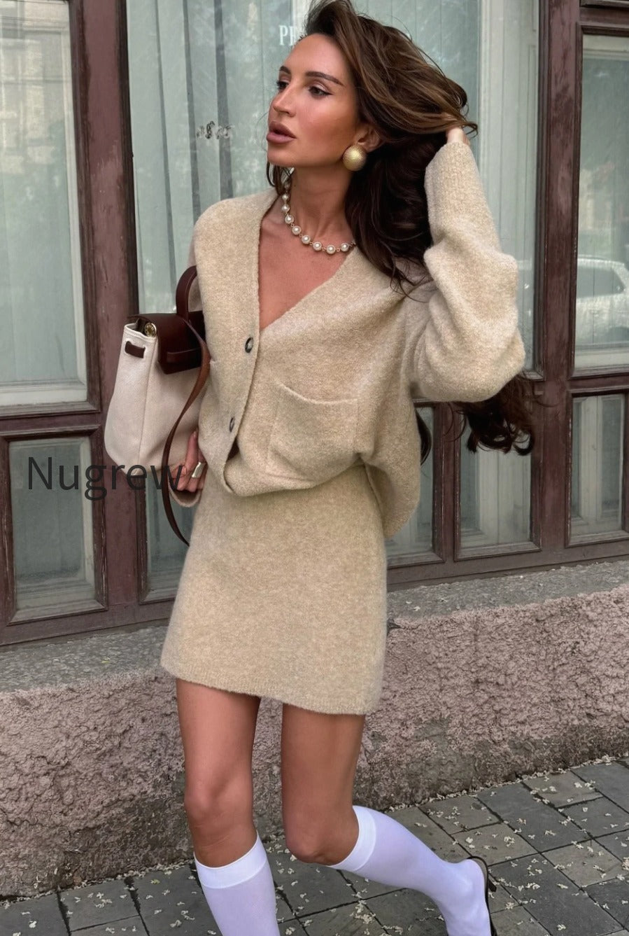 tweed-solid-cardigan-skirt-set-chic-two-piece-set