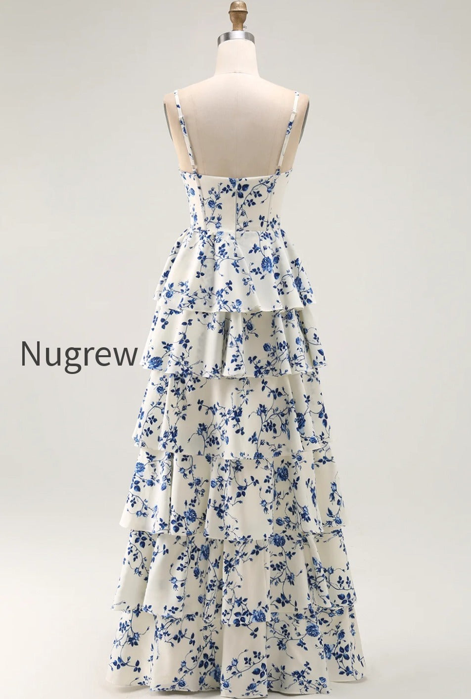 blue-flower-sweetheart-chiffon-tiered-long-prom-dress-with-slit
