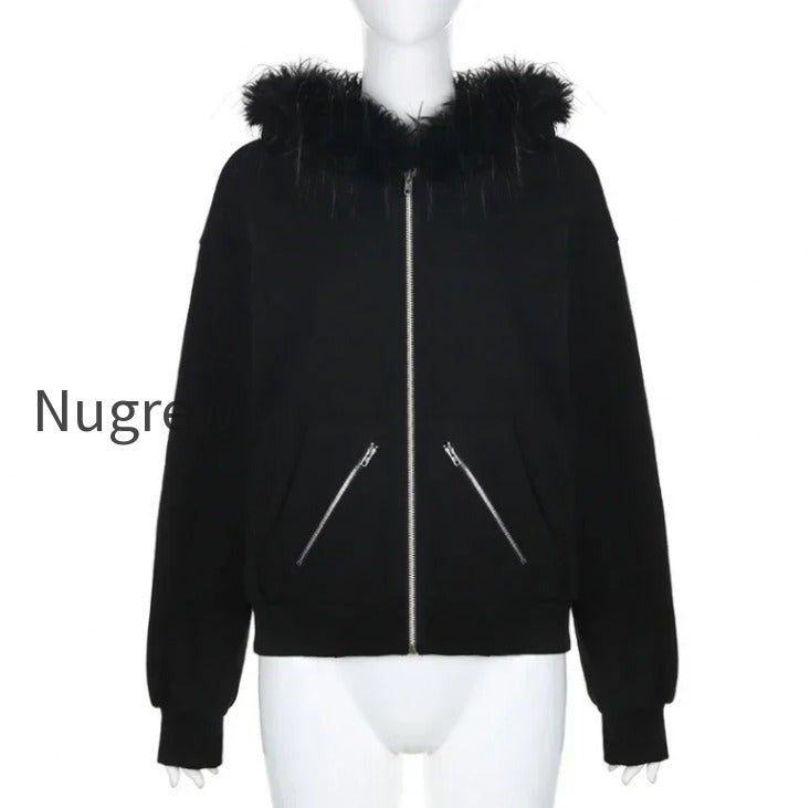 gothic-graphic-print-rhinestones-zip-up-streetwear-hip-hop-hoodie