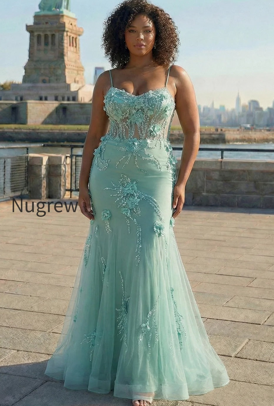 sparkly-blue-mermaid-long-prom-dress-with-3d-flowers