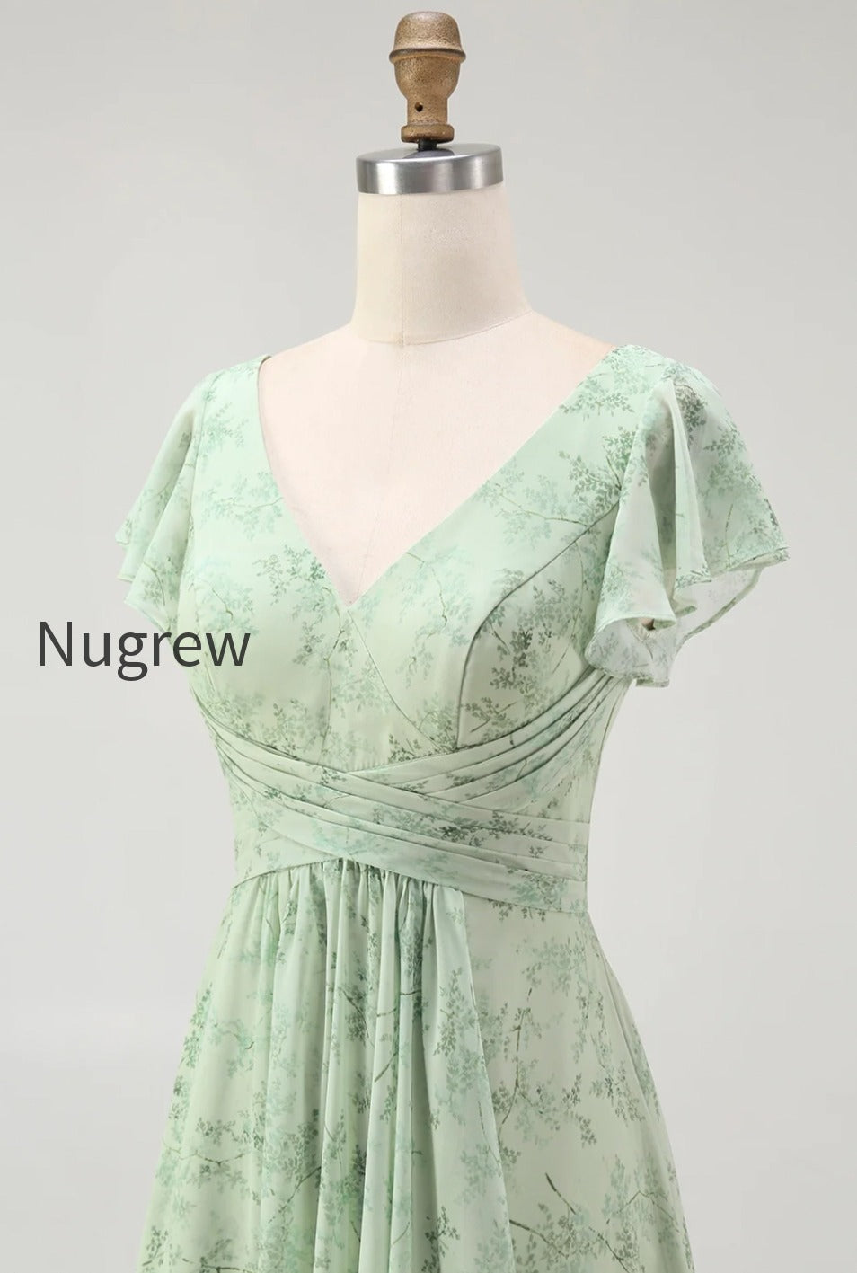 blue-chiffon-floral-a-line-v-neck-long-wedding-guest-dress-with-sleeves