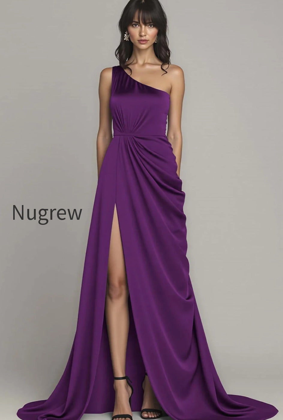 black-one-shoulder-a-line-long-satin-formal-dress-with-slit